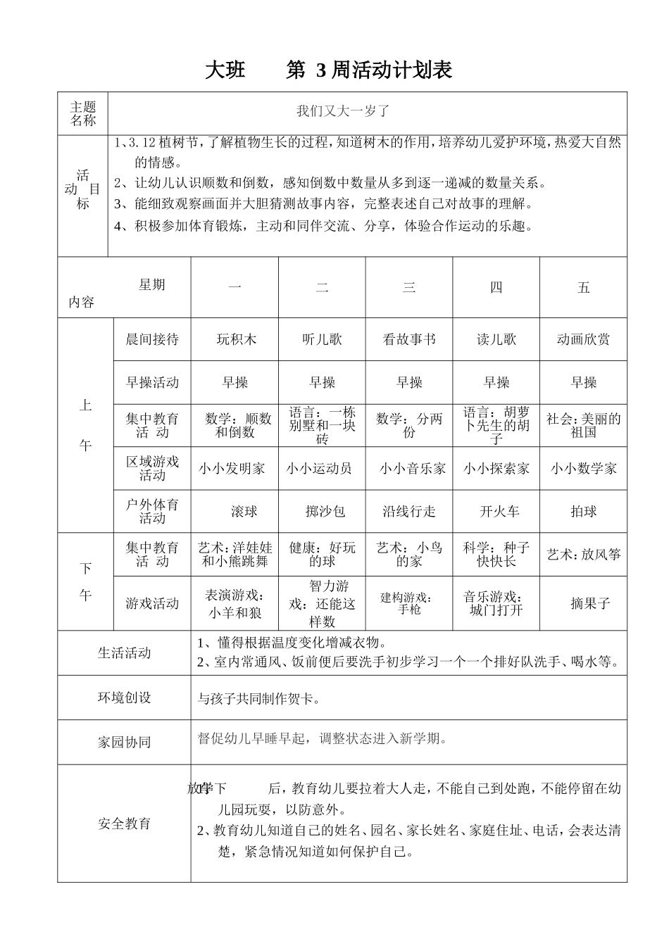 2016年上大班周计划、_第3页