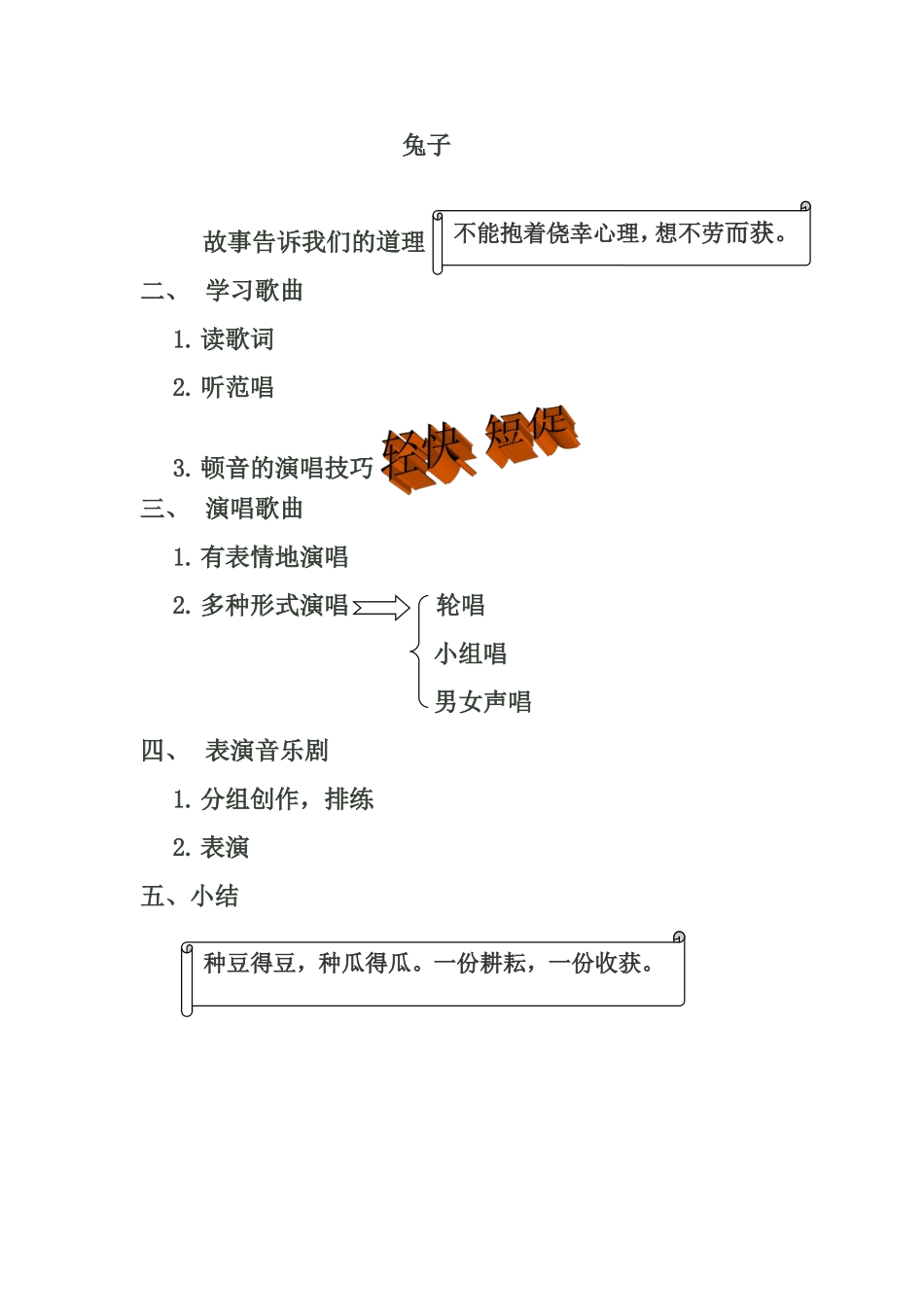 《守株待兔的老农夫》教学设计_第3页