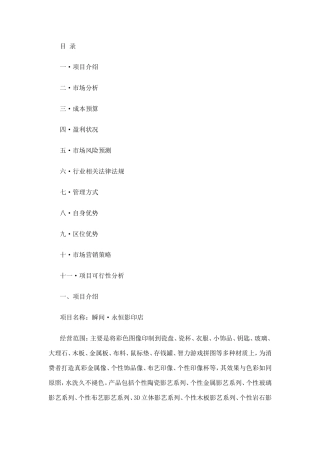 3D打印创业计划书