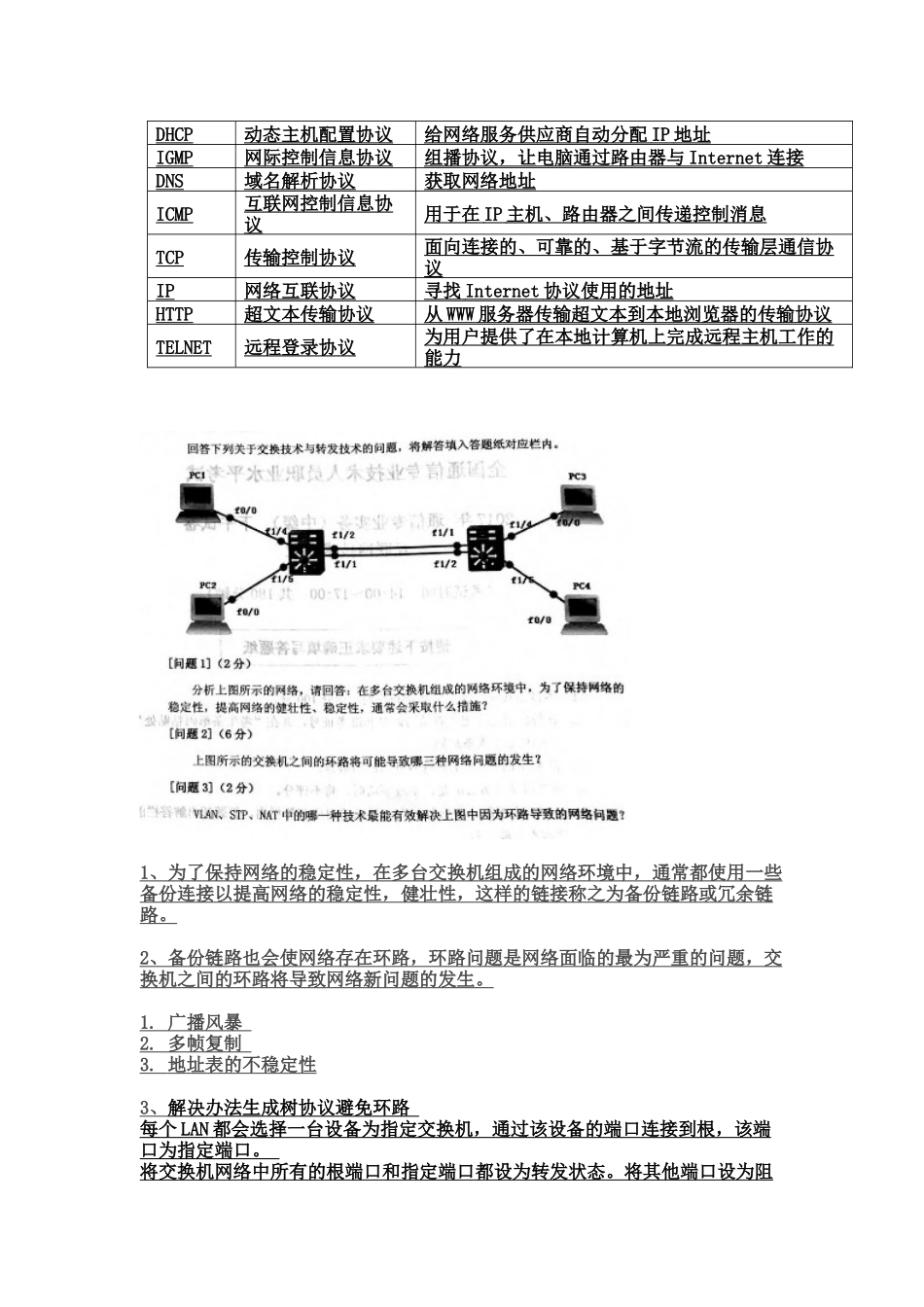 2017年通信中级实务互联网技术考试解答参考-2题未解_第3页