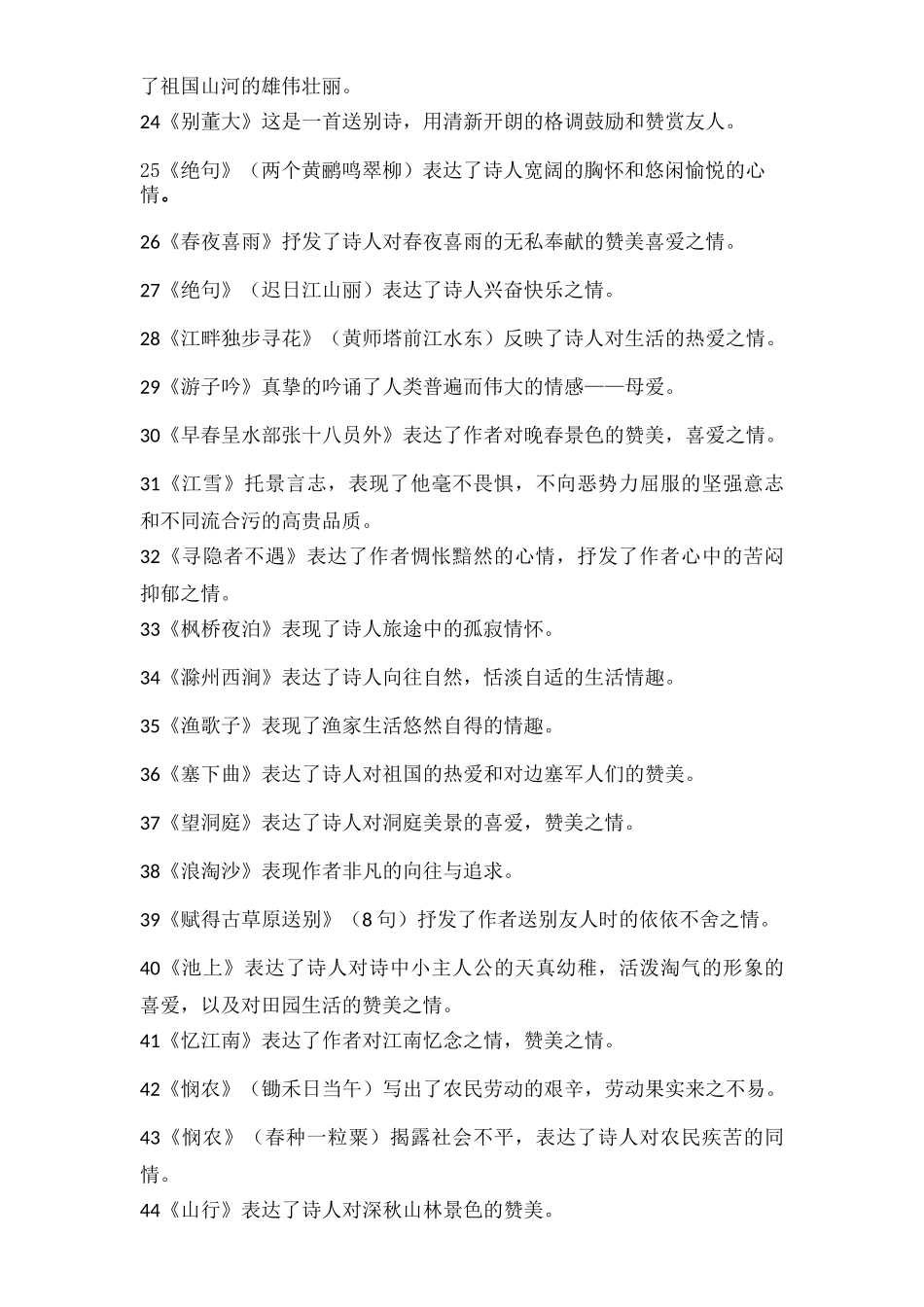 75首古诗表达情感_第2页