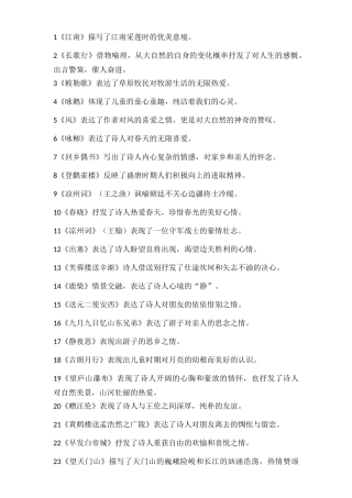 75首古诗表达情感