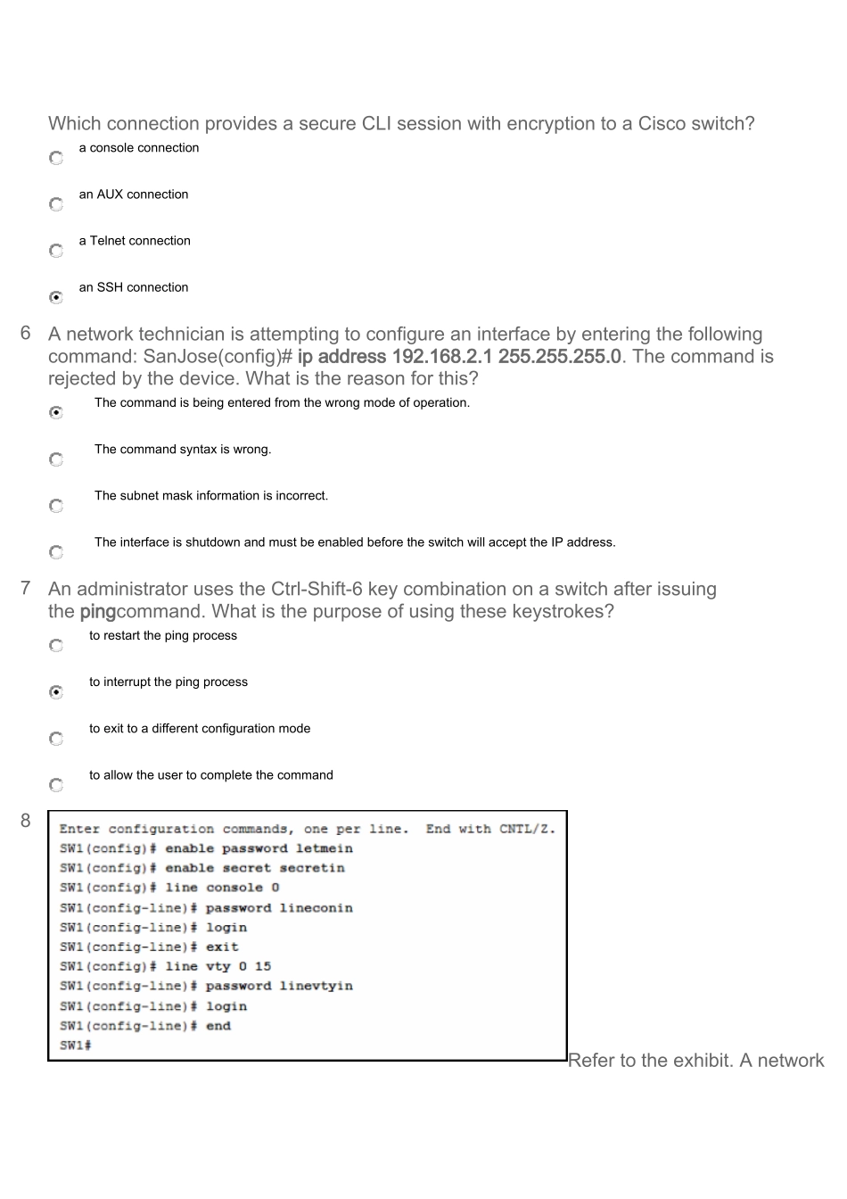 CCNA第一学期Final-exam考试英文版答案(R&S-5.0)A_第2页
