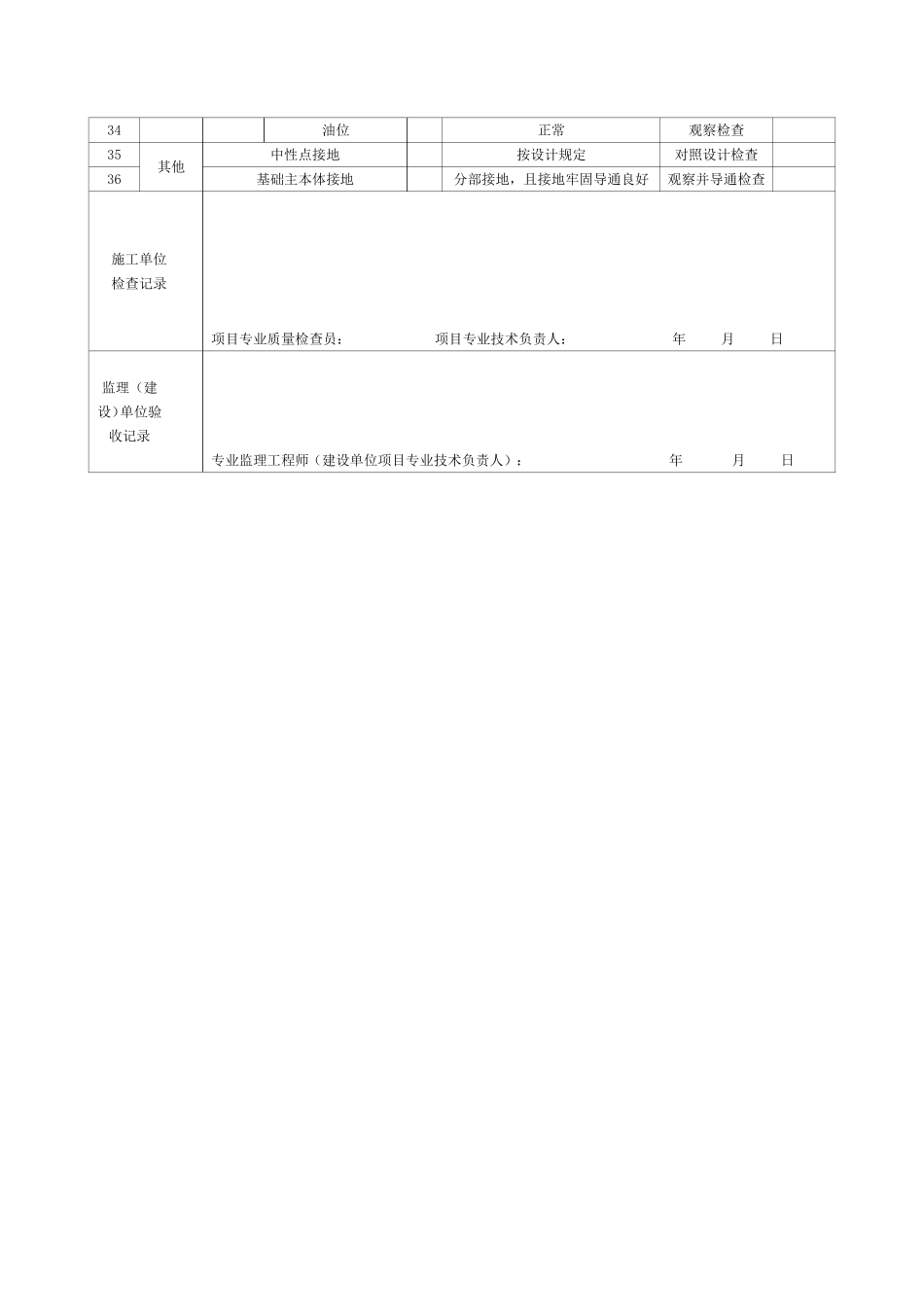 8分项工程箱式变压器安装质量检验评定表_第2页