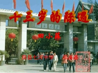 十三岁的际遇