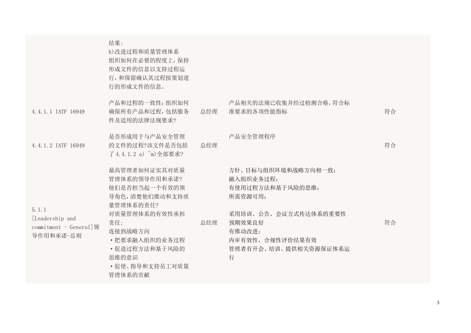 IATF16949内审检查表--原创_第3页