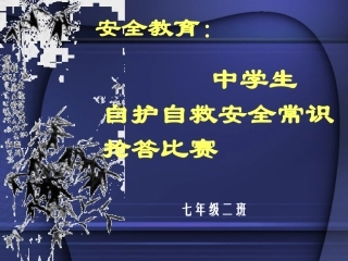 七年级二班中学生安全教育