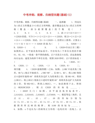 考冲刺观察、归纳型问题(基础)(1) 