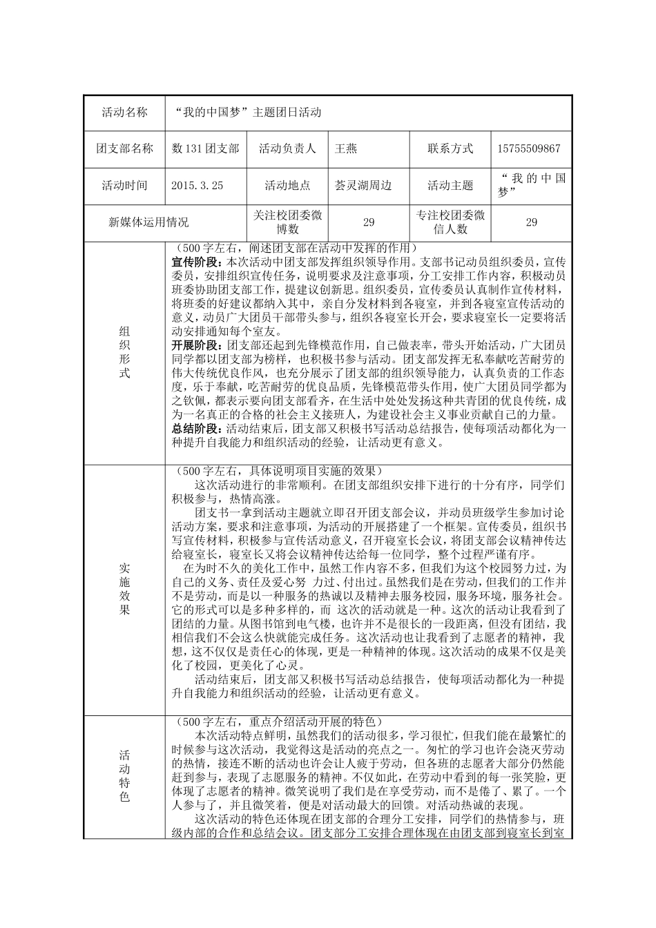 优秀主题团日活动申报表_第2页