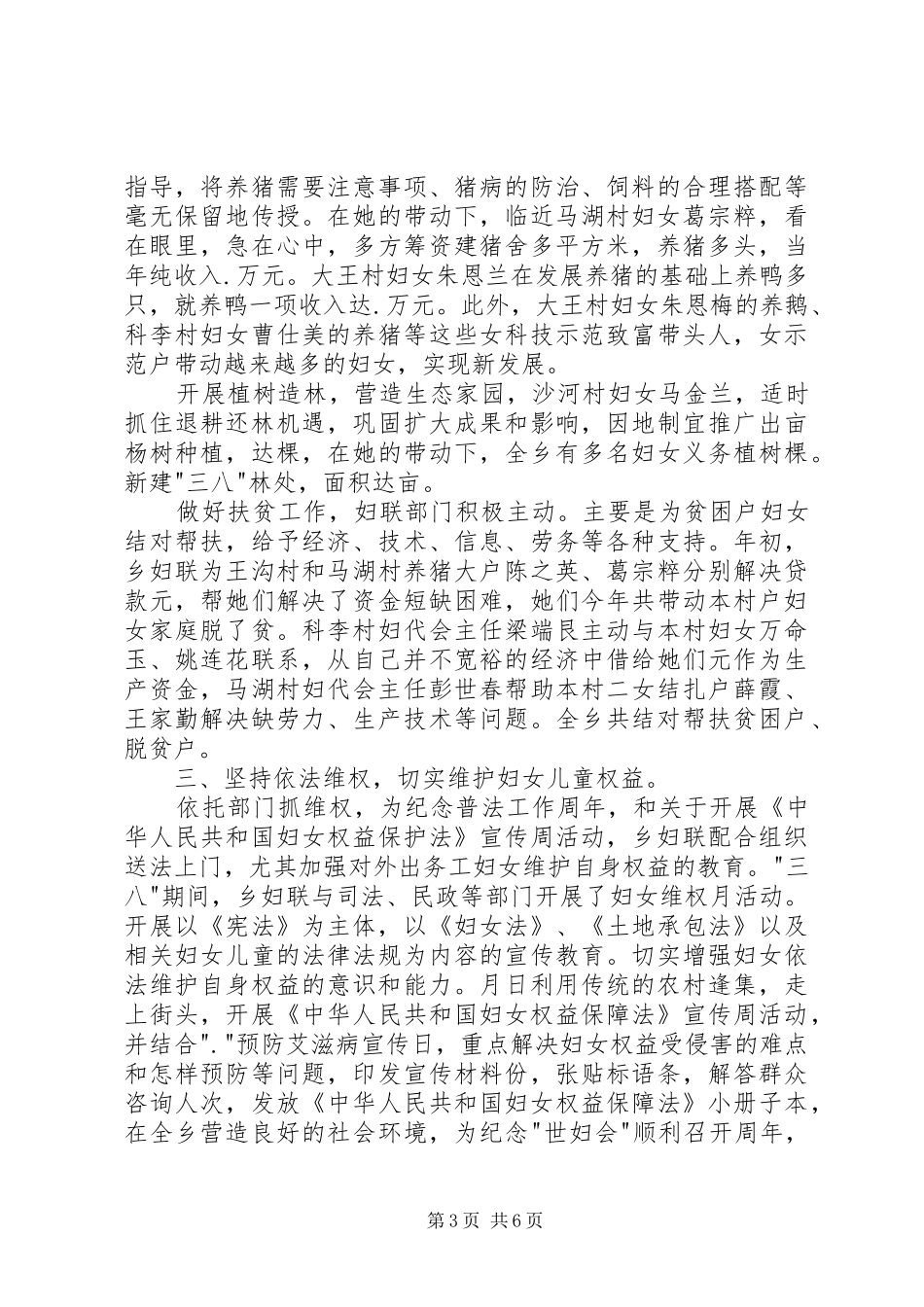 乡党委妇联工作总结_第3页