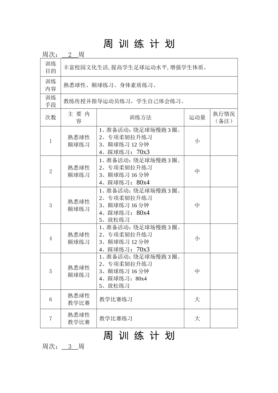 小学足球训练周计划_第2页