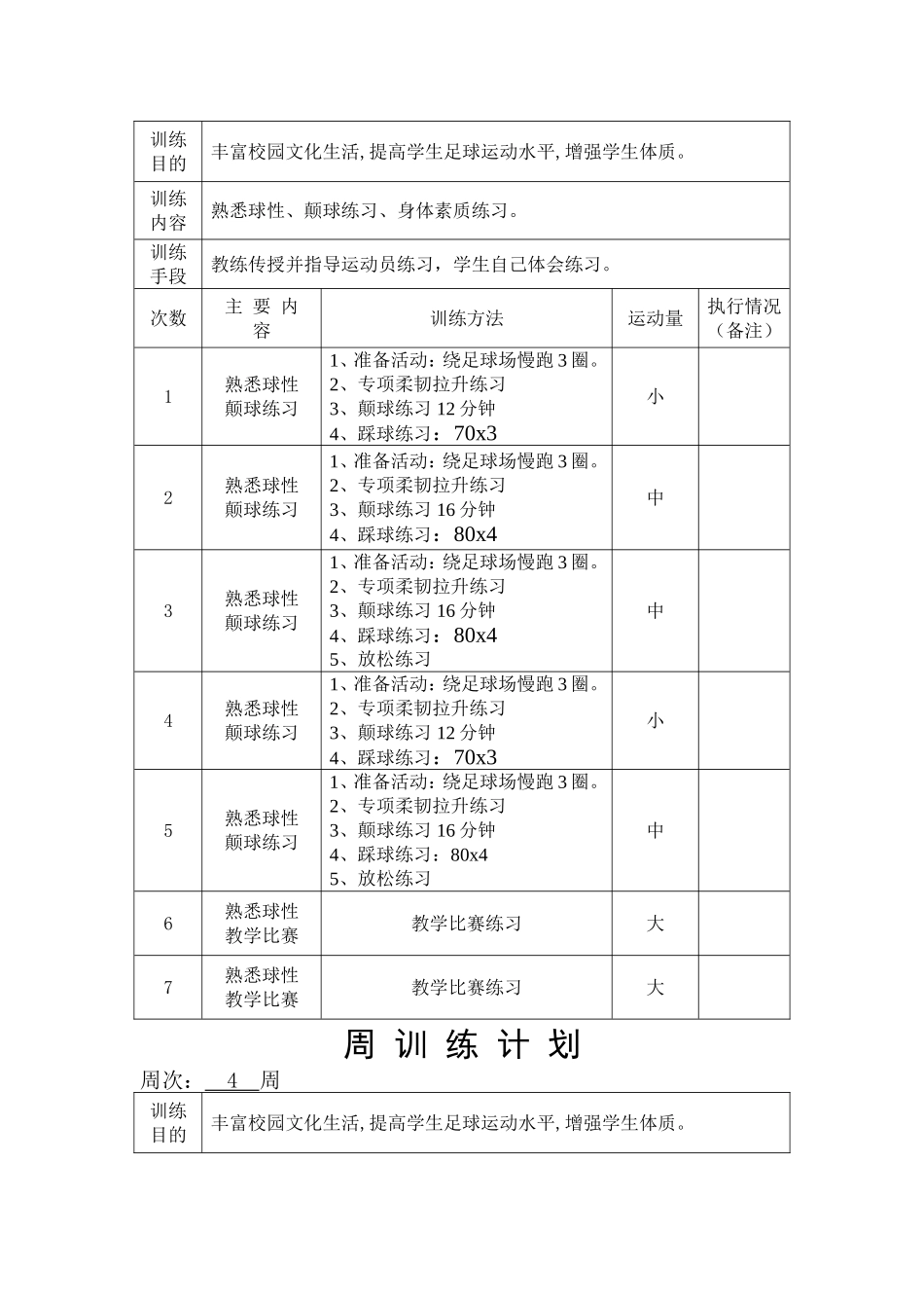 小学足球训练周计划_第3页