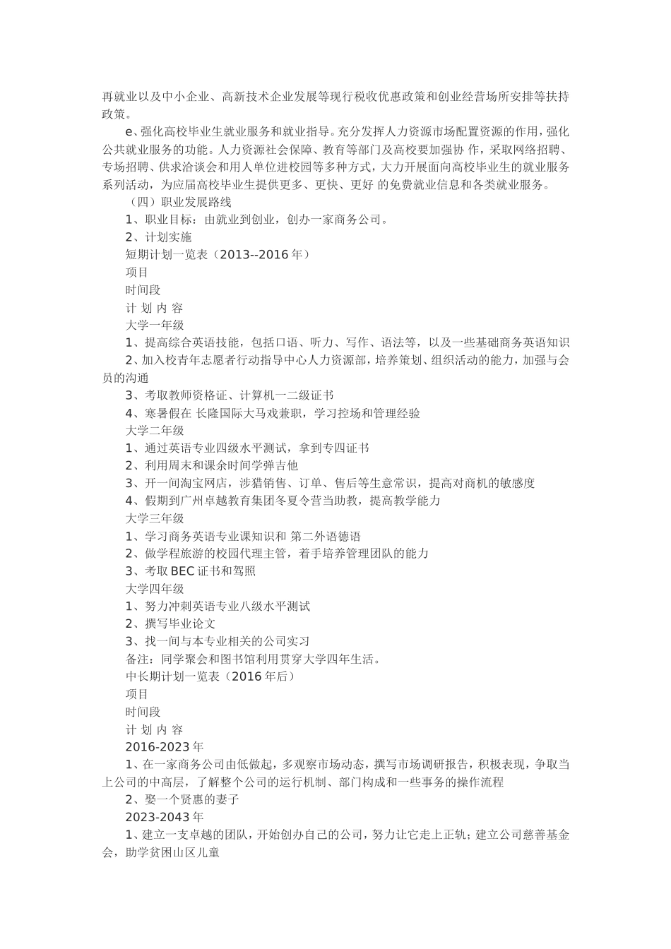 职业生涯规划书范文3000字范文_第3页