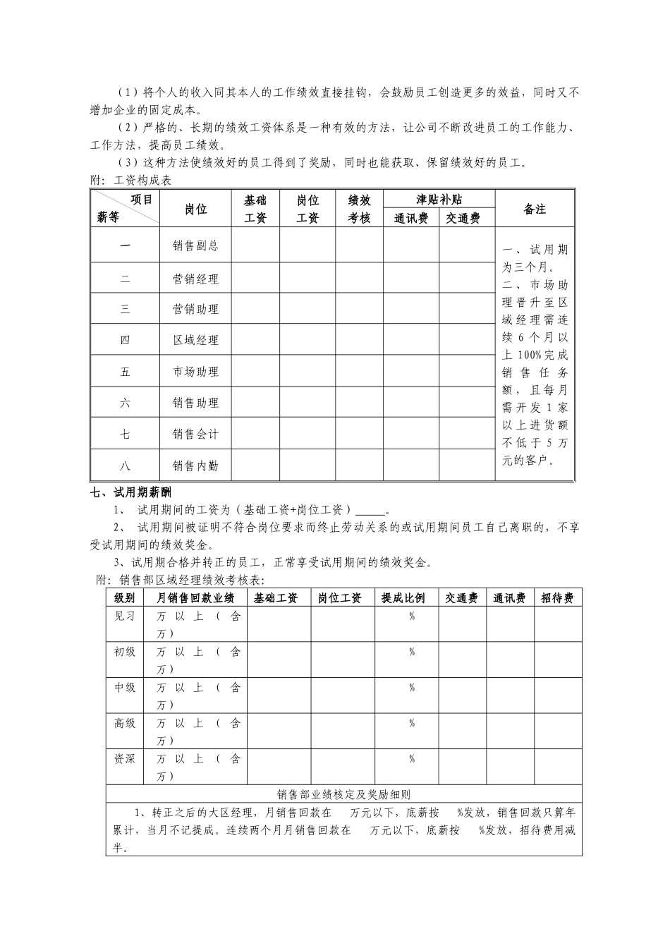 销售部薪资及绩效考核管理制度_第3页