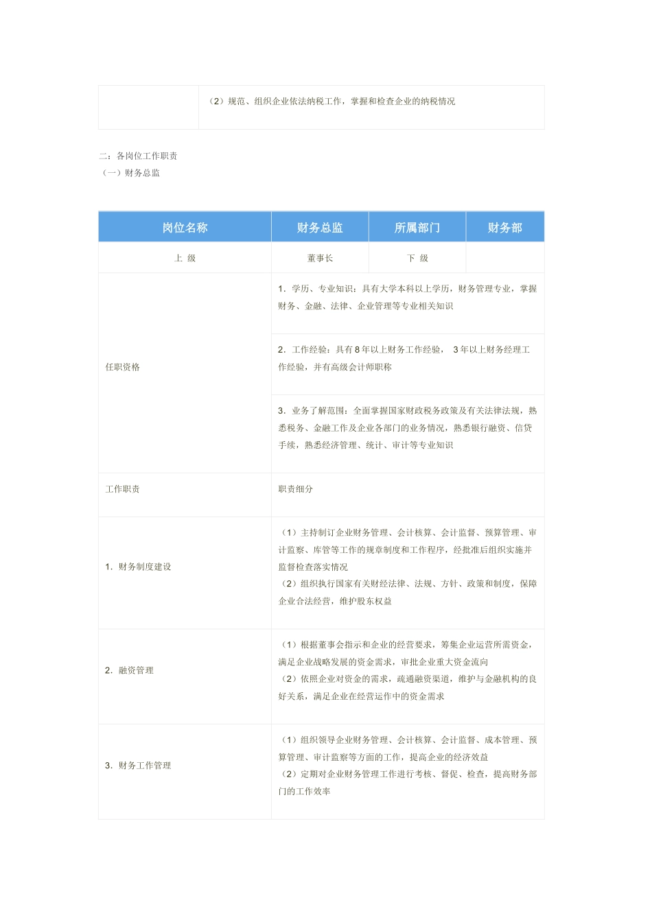 最全财务各岗位工作职责一览表_第2页