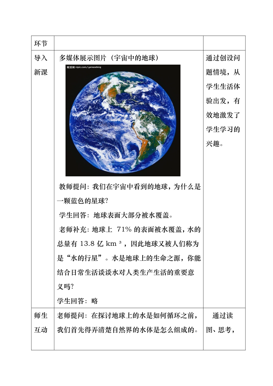 自然界的水循环教学设计_第3页