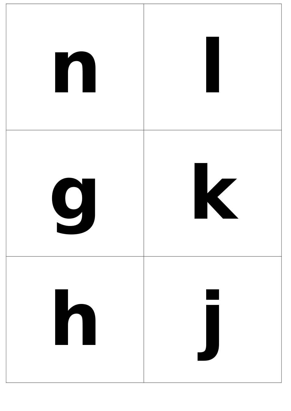 小学汉语拼音字母表字母卡片打印版_第2页