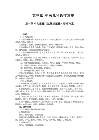 中医儿科诊疗规范