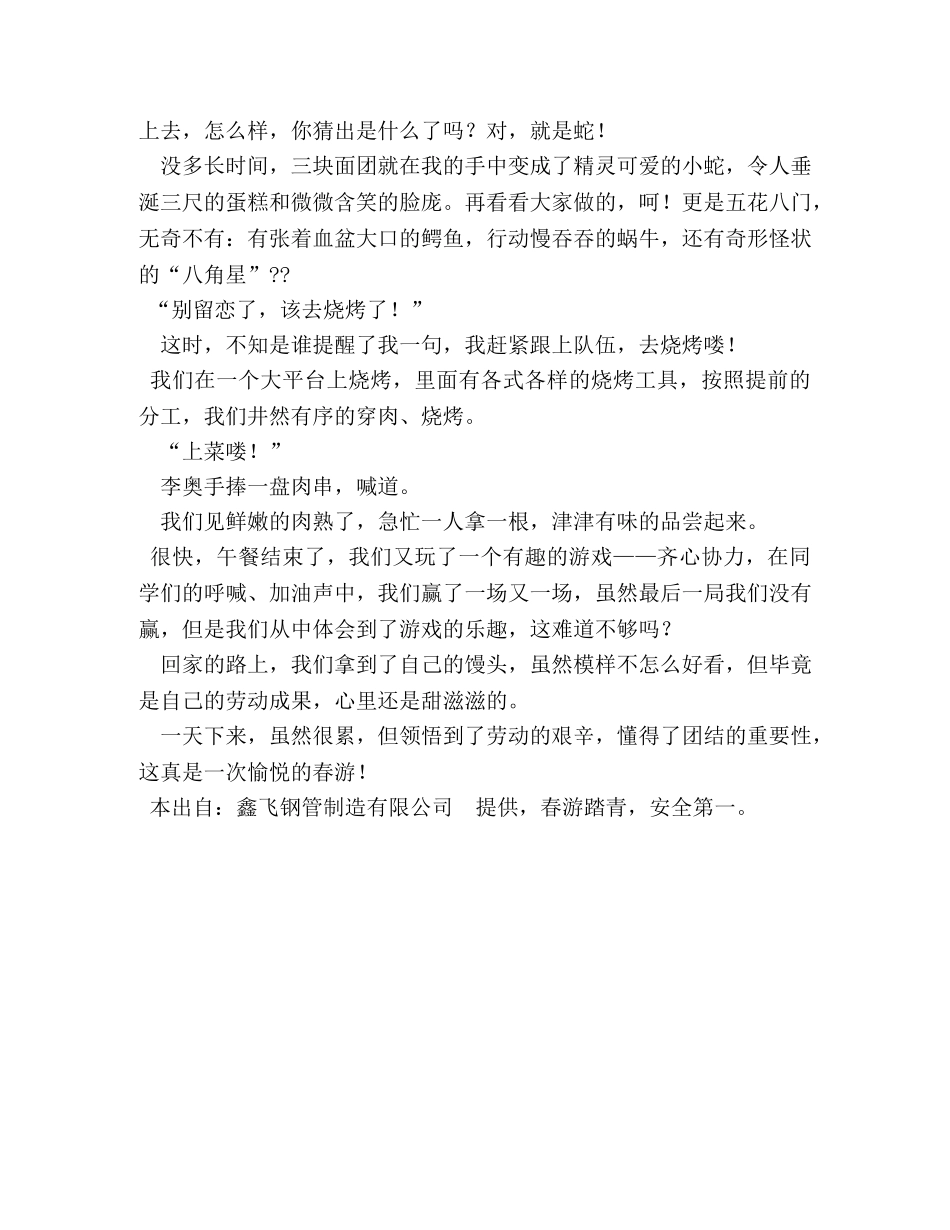 关于春游的作文300字7篇 _第3页