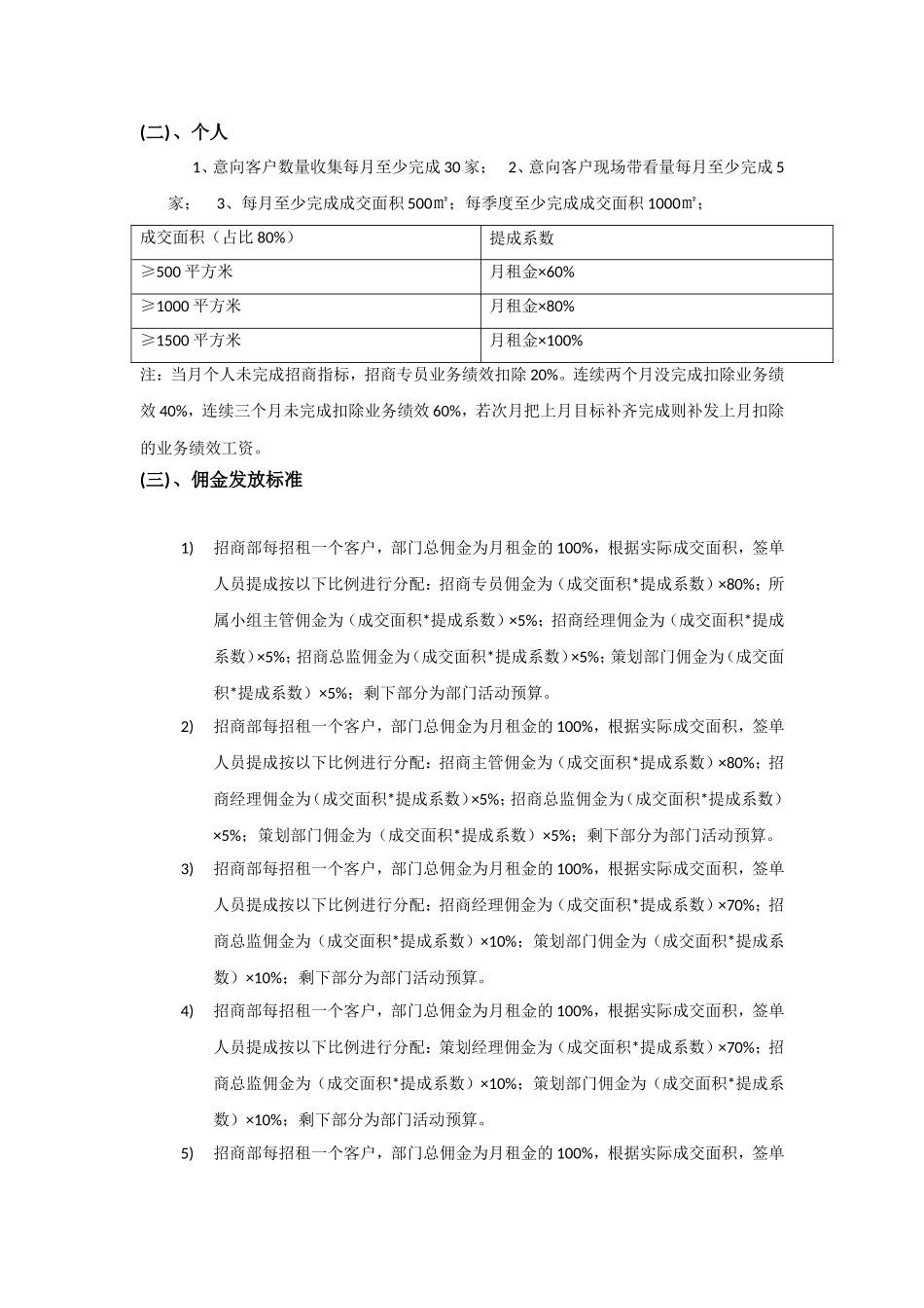 招商部绩效考核及管理制度_第3页