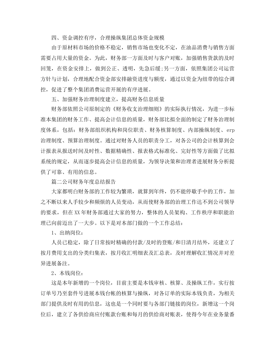 公司财务年度参考总结报告最新5篇 _第2页