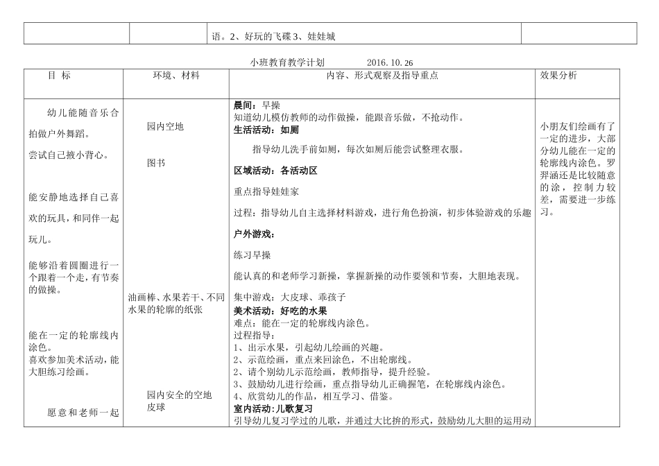 小班第九周计划._第2页