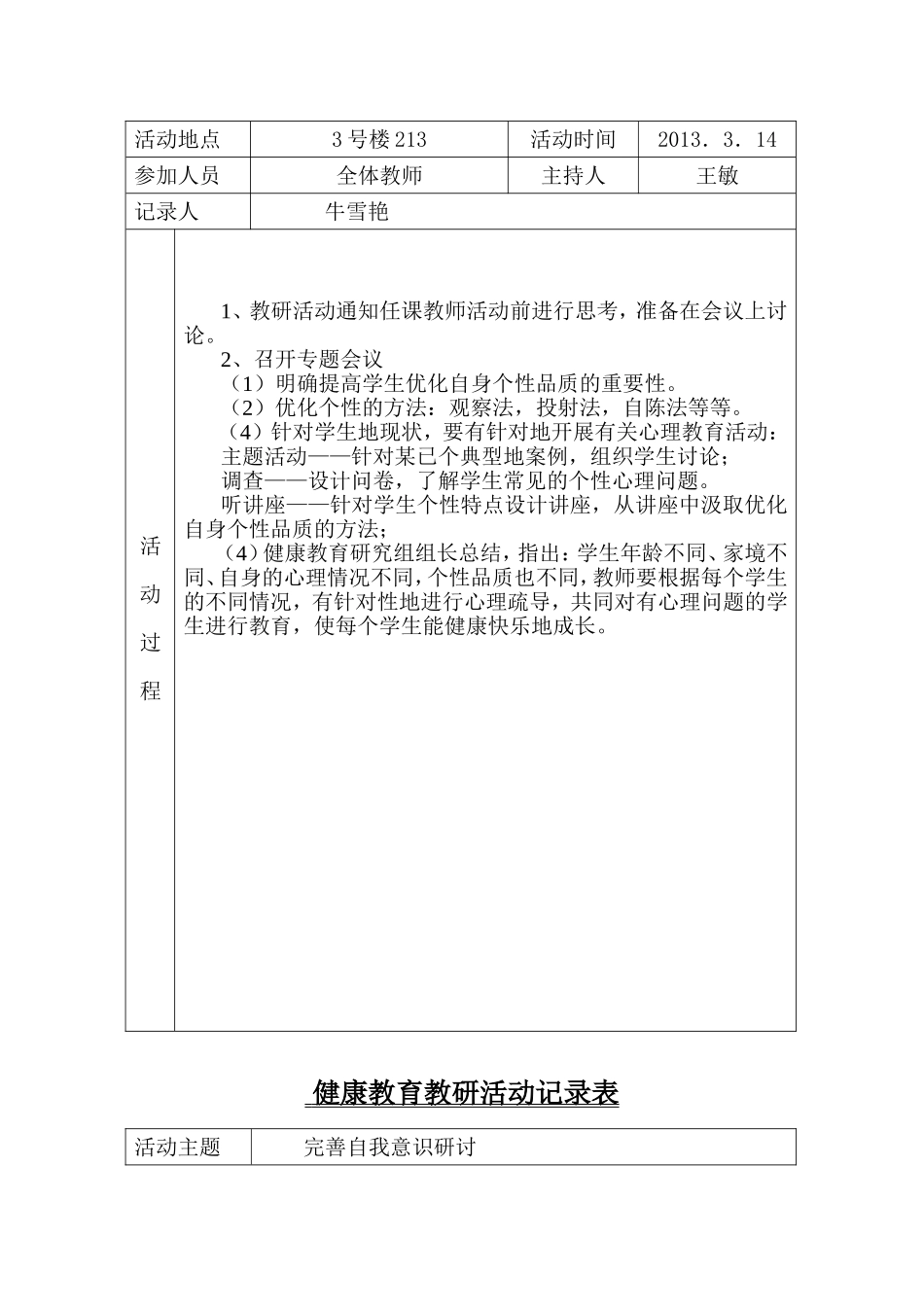 心理健康教育教研活动记录表---2_第3页