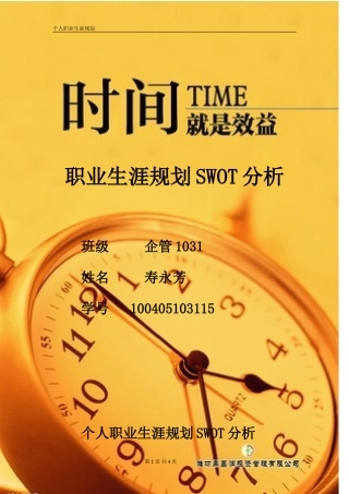 职业生涯规划SWOT分析