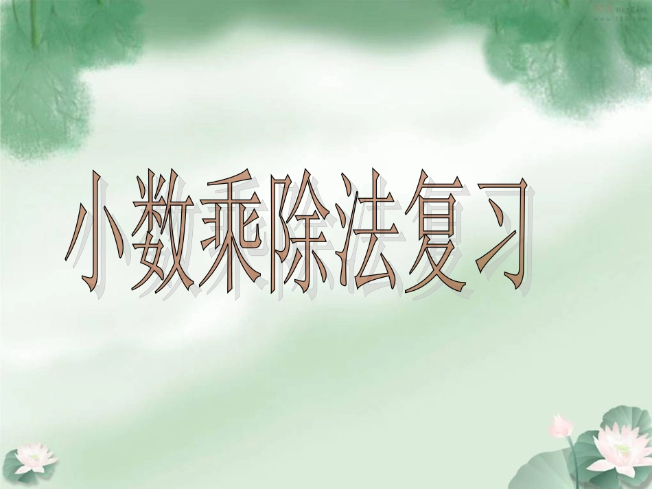 小数乘除法复习_第1页