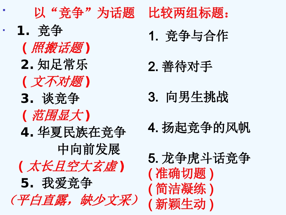 中考语文作文辅导课件 拟题_第3页