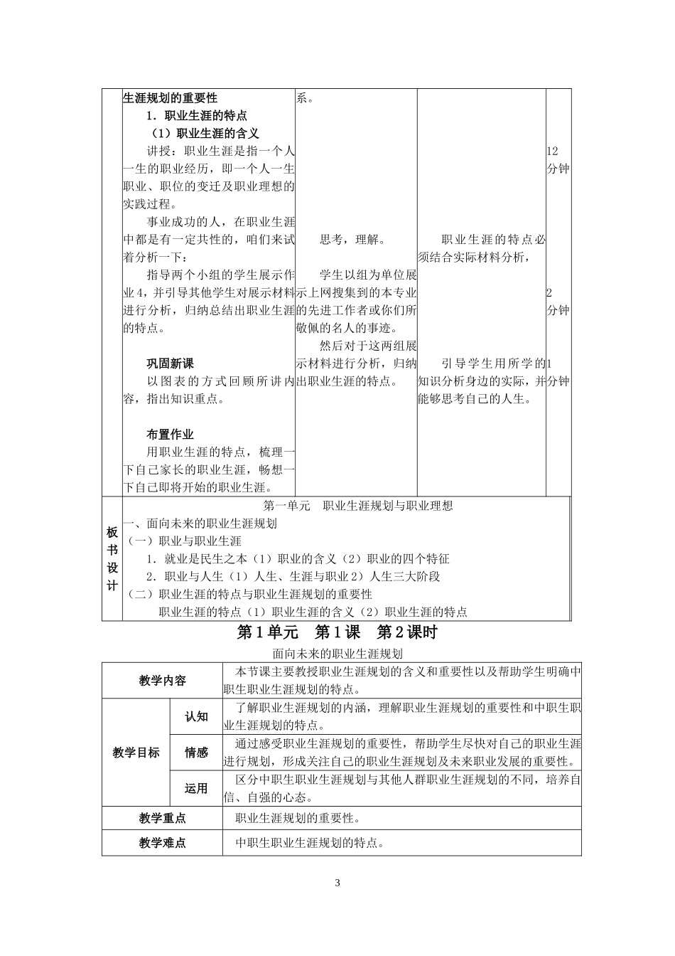 职业生涯规划全册教案(1)_第3页