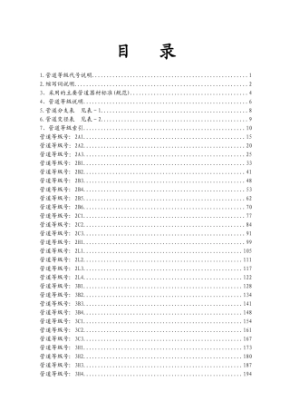 压力管道材料等级表