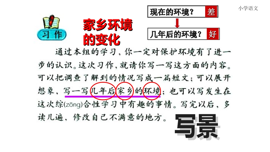三年级下册人教版习作二《家乡环境的变化》_第2页