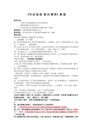 作文指导--场面描写赛课教案.doc