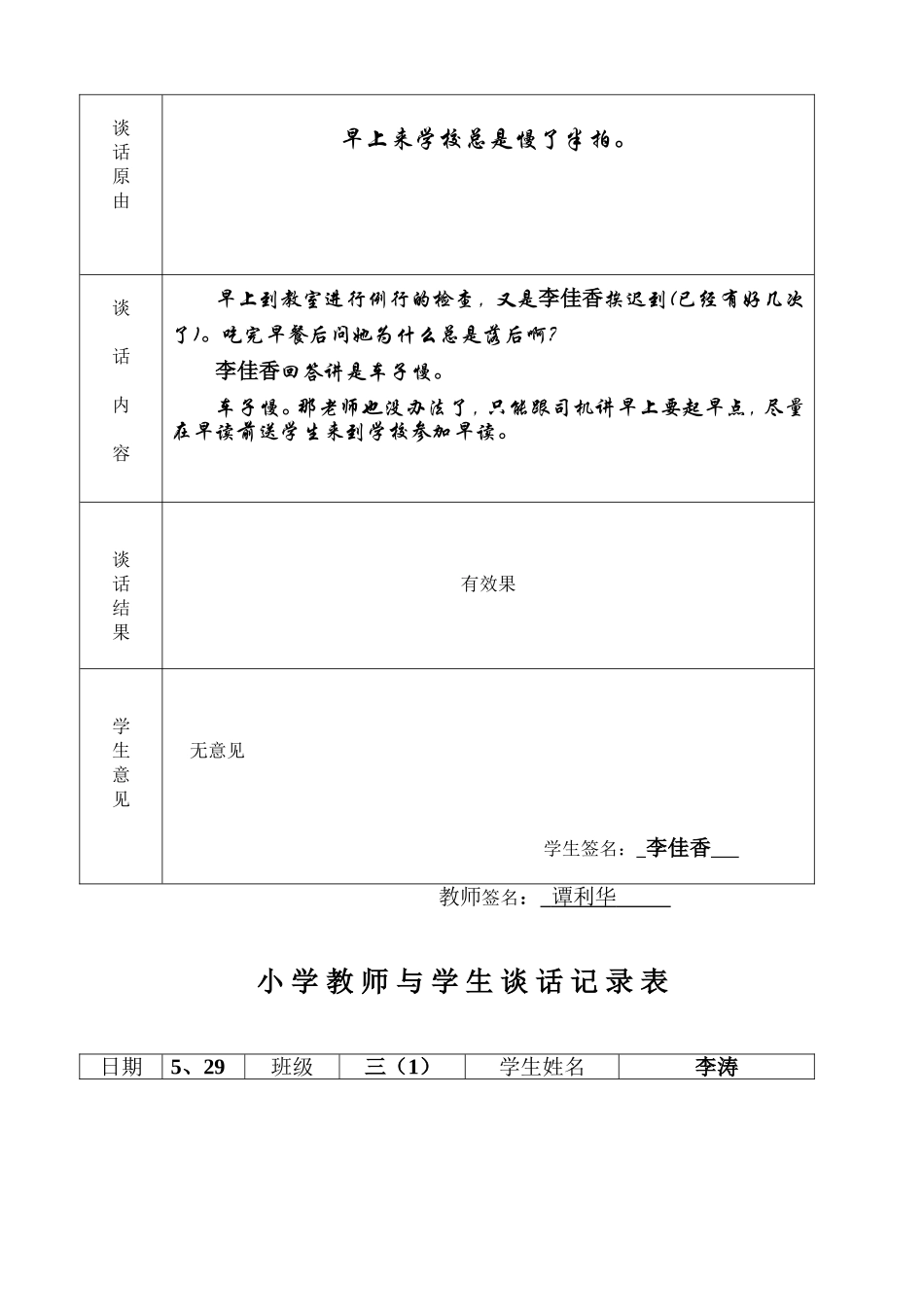 学生谈话记录表_第2页