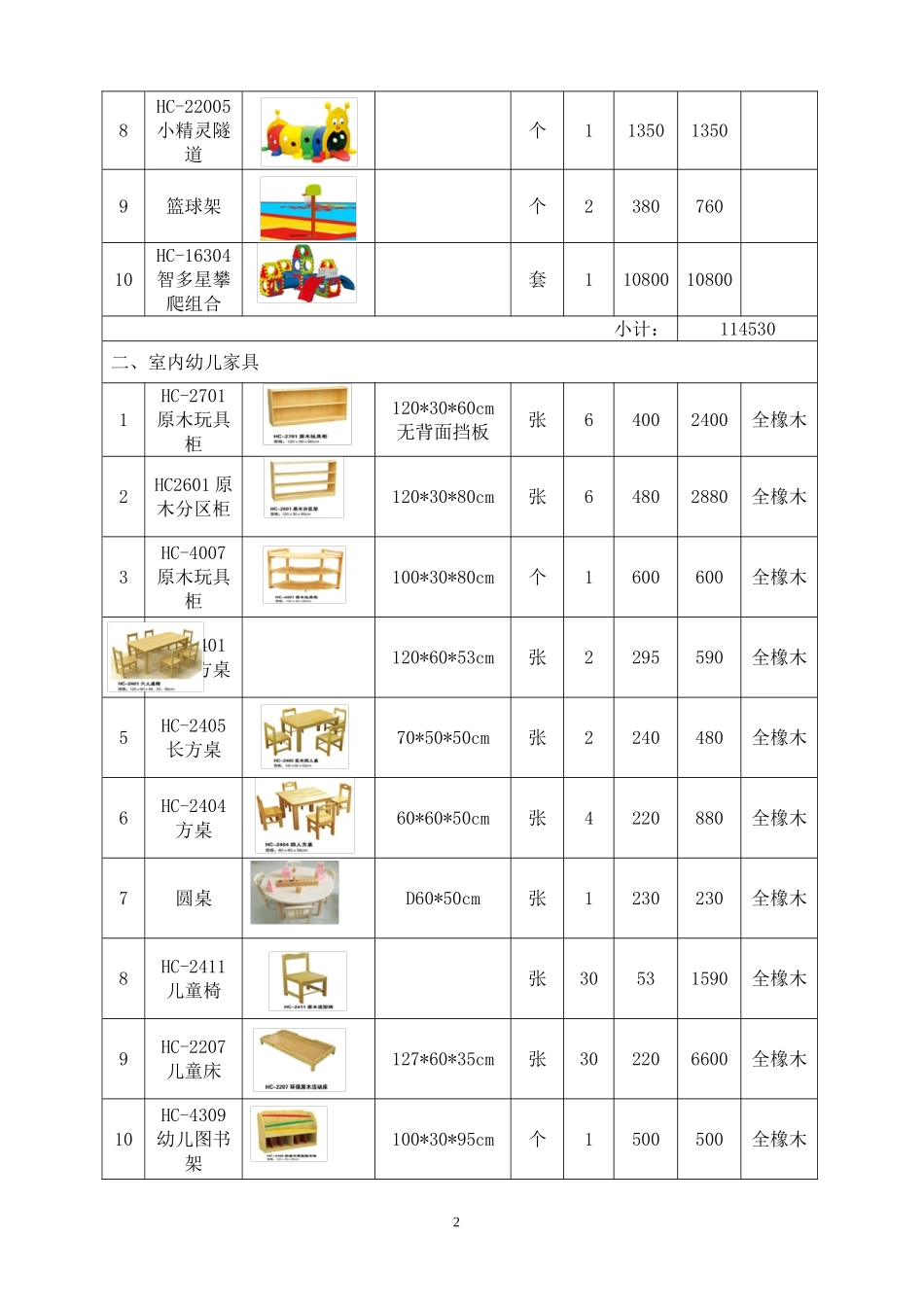 幼儿园家具设备购销合同(范本)_第2页