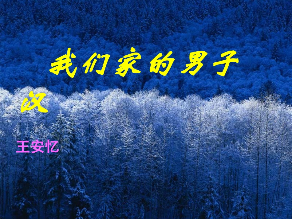 七年级语文下册《我们家的男子汉》课件 苏教版_第1页