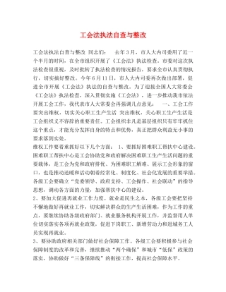 工会法执法自查与整改 