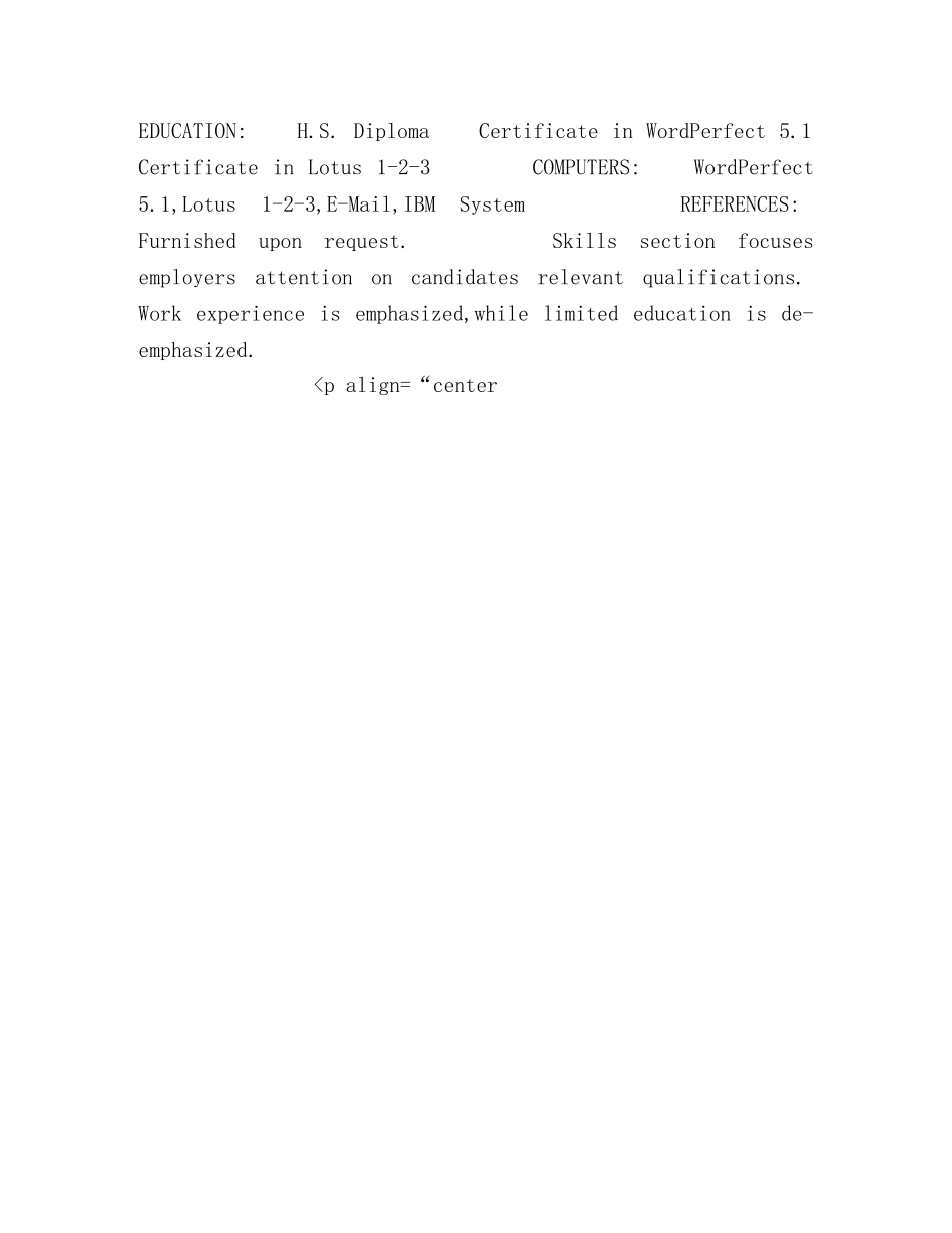 英文简历模板下载-办公室文员 _第2页