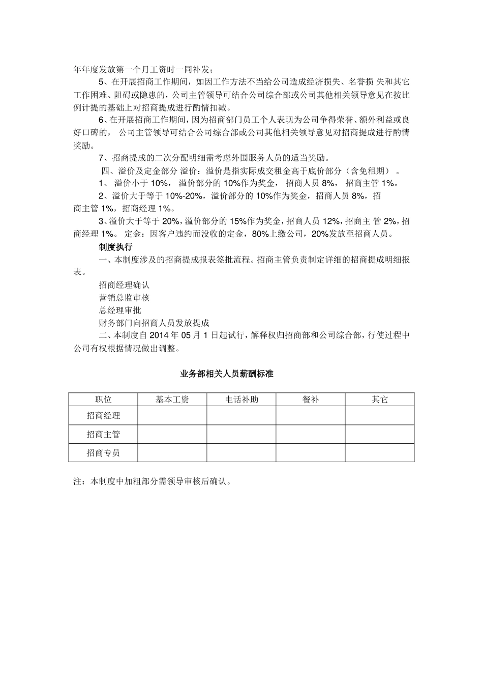 招商部提成管理制度_第3页