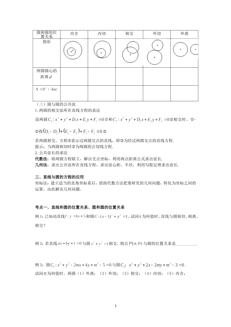 直线和圆综合问题题型分类全面_第3页