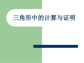 三角形中的计算与1