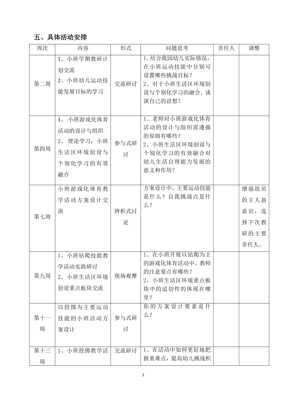 小班教研计划第一学期_第3页
