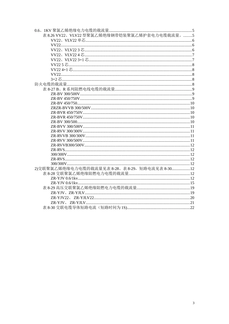 最新常用电缆电缆载流量表_第3页