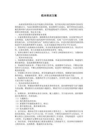 校本研修方案设计