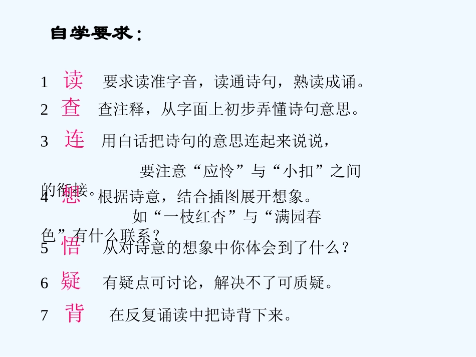 七年级语文下册《游园不值》课件 北师大版_第2页