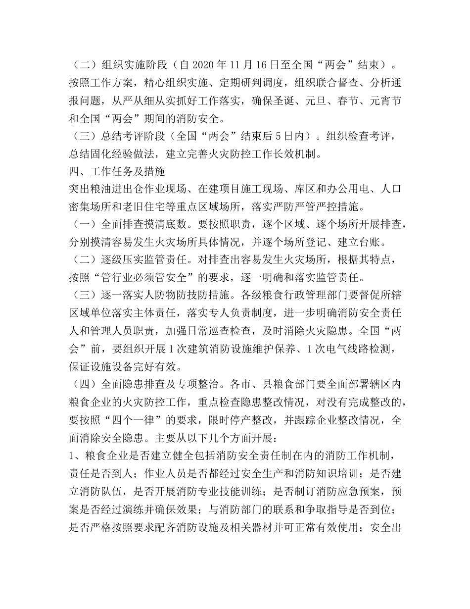 粮食行业2024年今冬明春火灾防控工作方案 _第2页