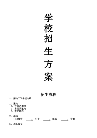 学校招生方案