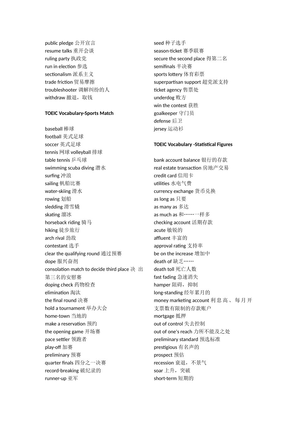 英语托业高频词汇_第3页