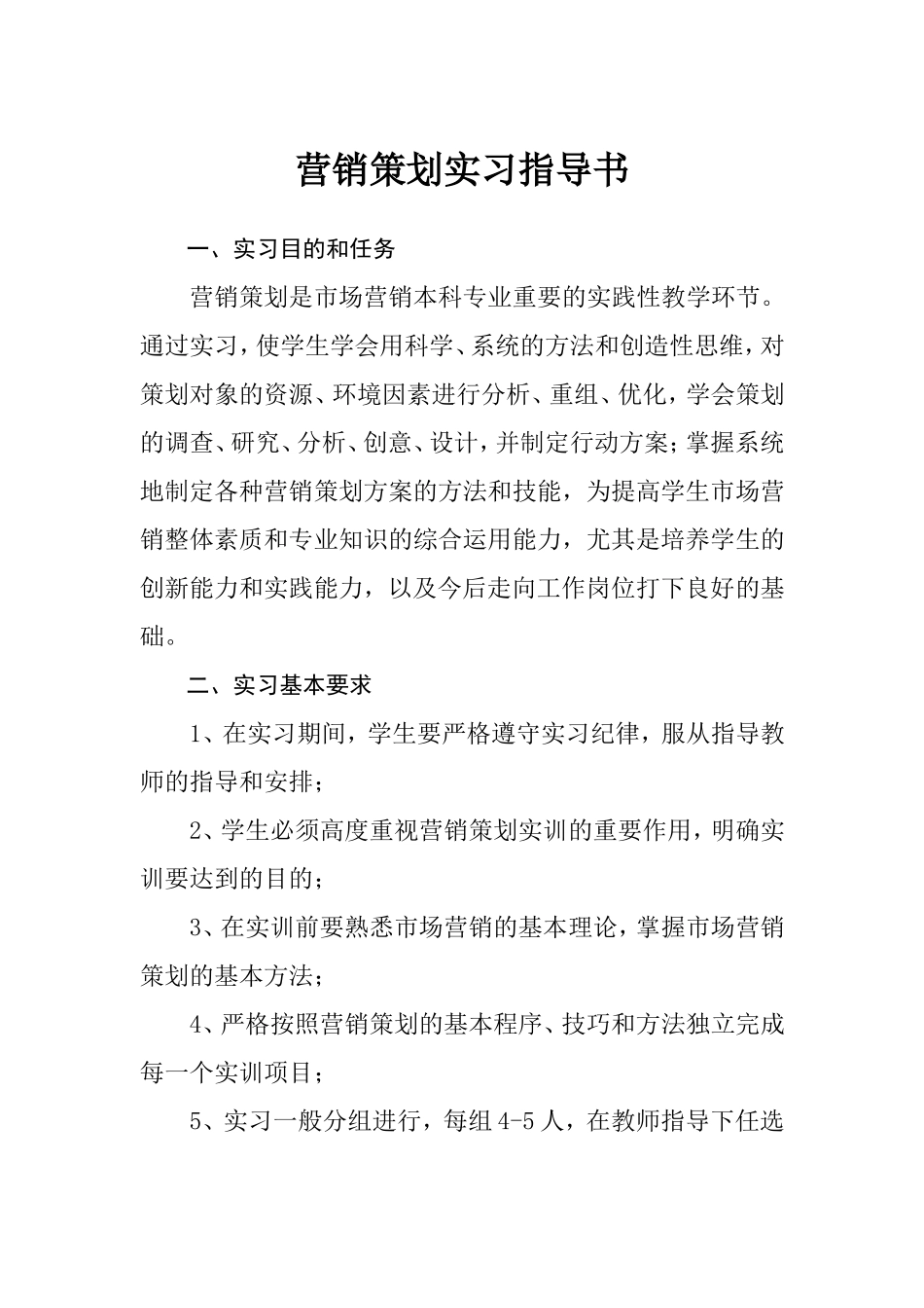 营销策划实习指导书_第3页